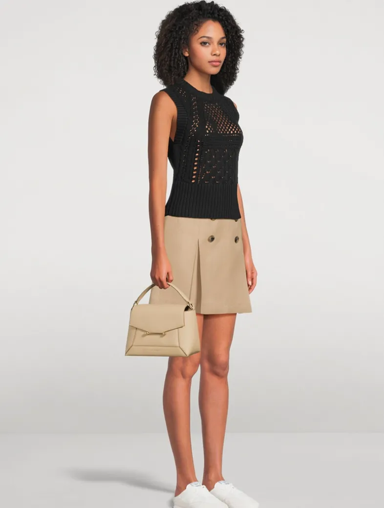 Mosaic Leather Top Handle Bag