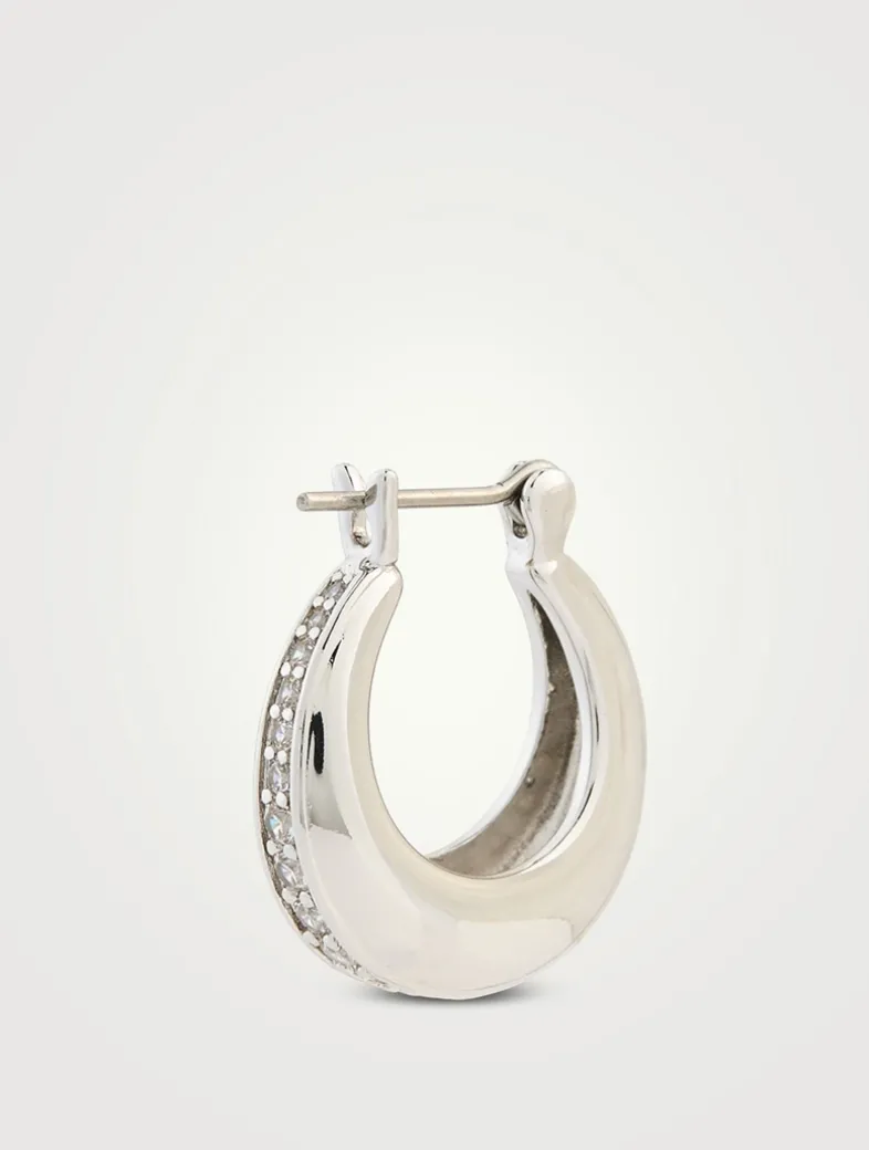 Night Swim Pavé Wave Huggie Hoop Earrings Set