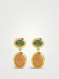 Night Swim Sunset Two-Stone Stud Earrings