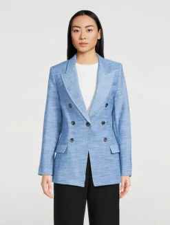 Not A Double-Breasted Blazer In Stripe Print