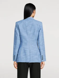 Not A Double-Breasted Blazer In Stripe Print