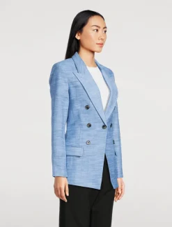 Not A Double-Breasted Blazer In Stripe Print