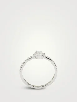 One-Of-A-Kind 18K White Gold Diamond Ring