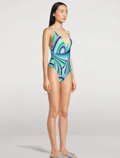 One-Piece Swimsuit In Iride Print