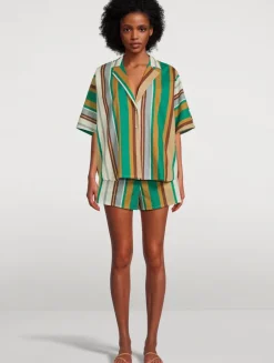 Overswim Printed Shirt And Shorts Set