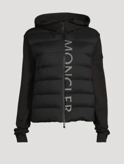 Padded Down Zip-Up Hoodie