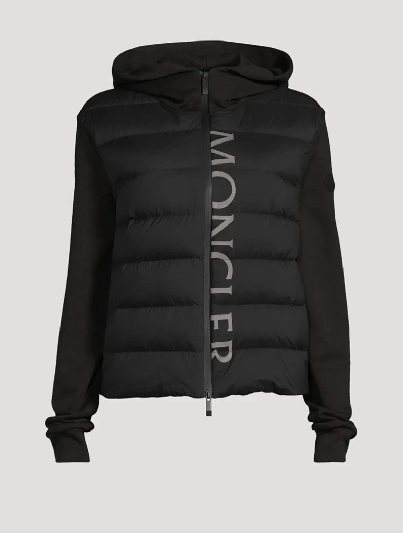 Padded Down Zip-Up Hoodie