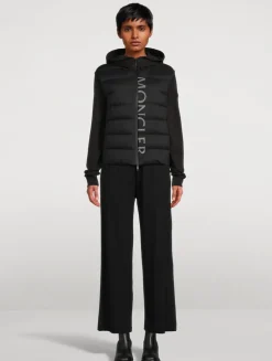 Padded Down Zip-Up Hoodie