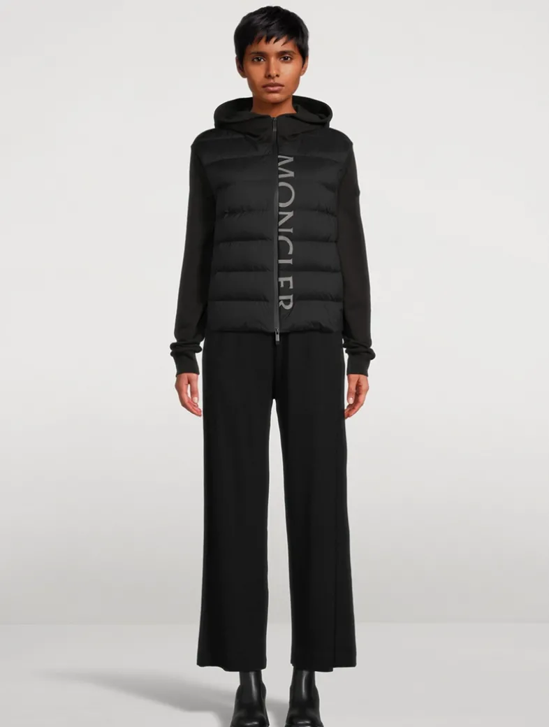 Padded Down Zip-Up Hoodie