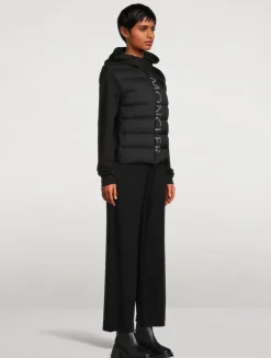 Padded Down Zip-Up Hoodie