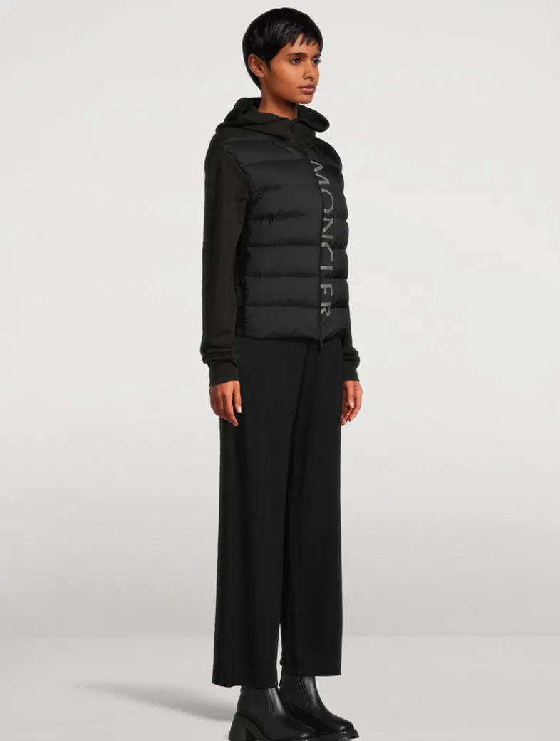 Padded Down Zip-Up Hoodie