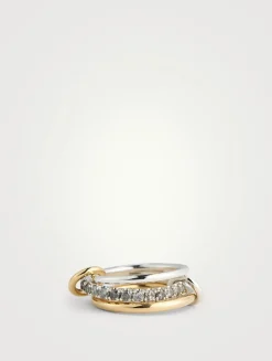 Petunia SG Gris Silver Ring With Grey Diamonds