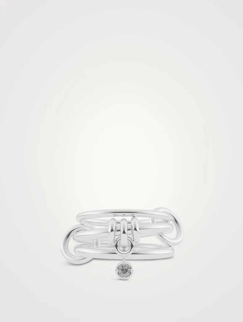Piera Silver Gris Ring With Diamond