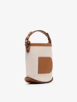 Pin Mini Bucket Canvas Calf Trim