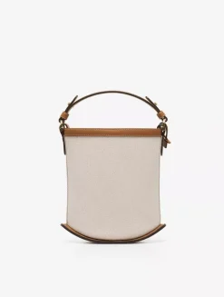 Pin Mini Bucket Canvas Calf Trim