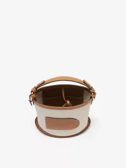 Pin Mini Bucket Canvas Calf Trim