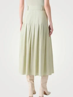 Pleated Midi Skirt