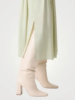 Pleated Midi Skirt