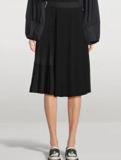 Pleated Midi Skirt