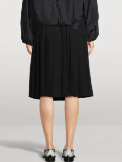 Pleated Midi Skirt