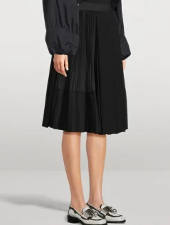 Pleated Midi Skirt