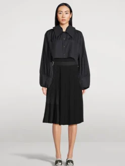 Pleated Midi Skirt