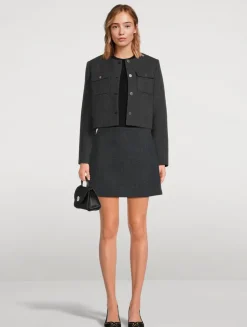 Plush Tweed Cardigan Jacket