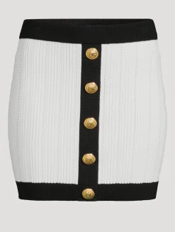 Pointelle Mini Skirt