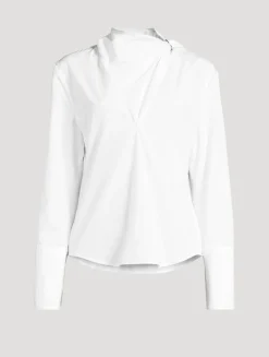 Poplin Scarf Blouse