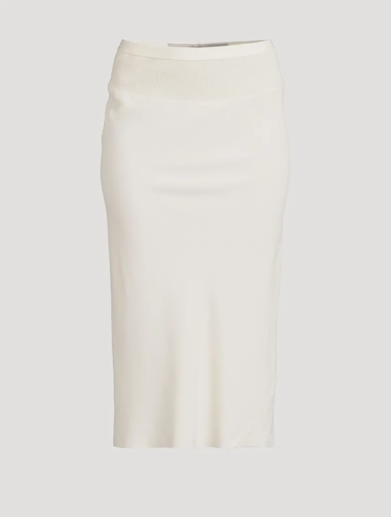 Porterville Bias Crêpe Midi Skirt