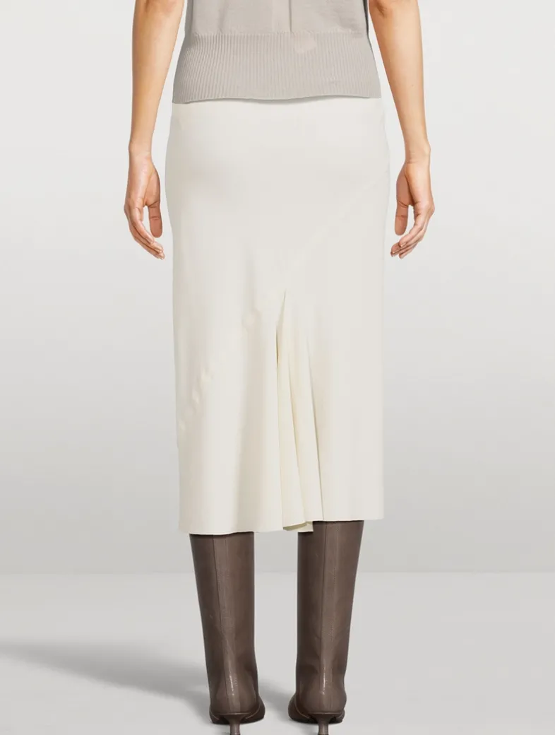 Porterville Bias Crêpe Midi Skirt