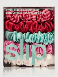 Pure Silk Midi Scrunchies - Gelati