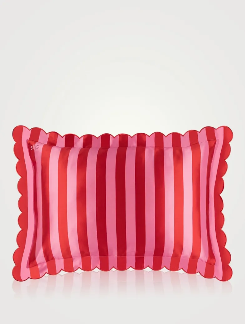 Pure Silk Queen Pillowcase With Scalloped Edge - Sunshade