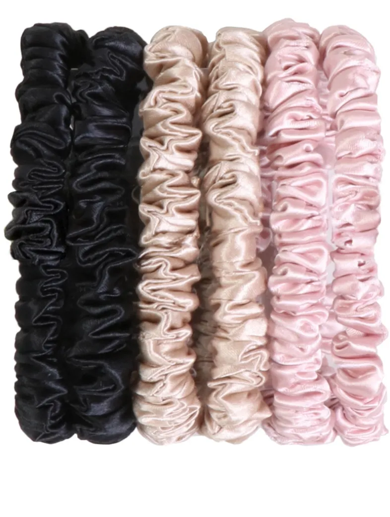 Pure Silk Skinny Scrunchies