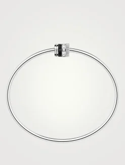 Quatre Black Edition 18K White Gold Bracelet With Black PVD And Diamonds