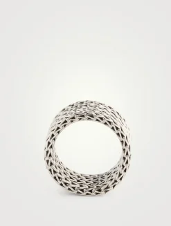 Rata Chain Sterling Silver Wide Band Ring