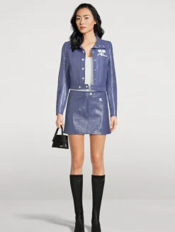 Reedition Vinyl Mini Skirt