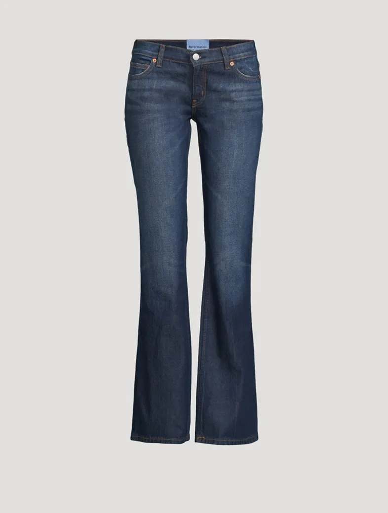 Reformation x Devon Lee Carlson Kenny Low-Rise Bootcut Jeans