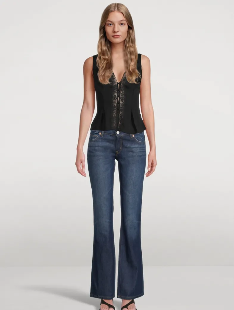 Reformation x Devon Lee Carlson Kenny Low-Rise Bootcut Jeans