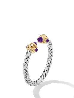 Renaissance Ring In Sterling Silver With Hampton Blue Topaz, 14k Yellow Gold And Diamonds