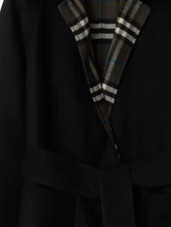 Reversible Wool Wrap Coat