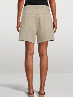 Rhoda Pleated Denim Shorts