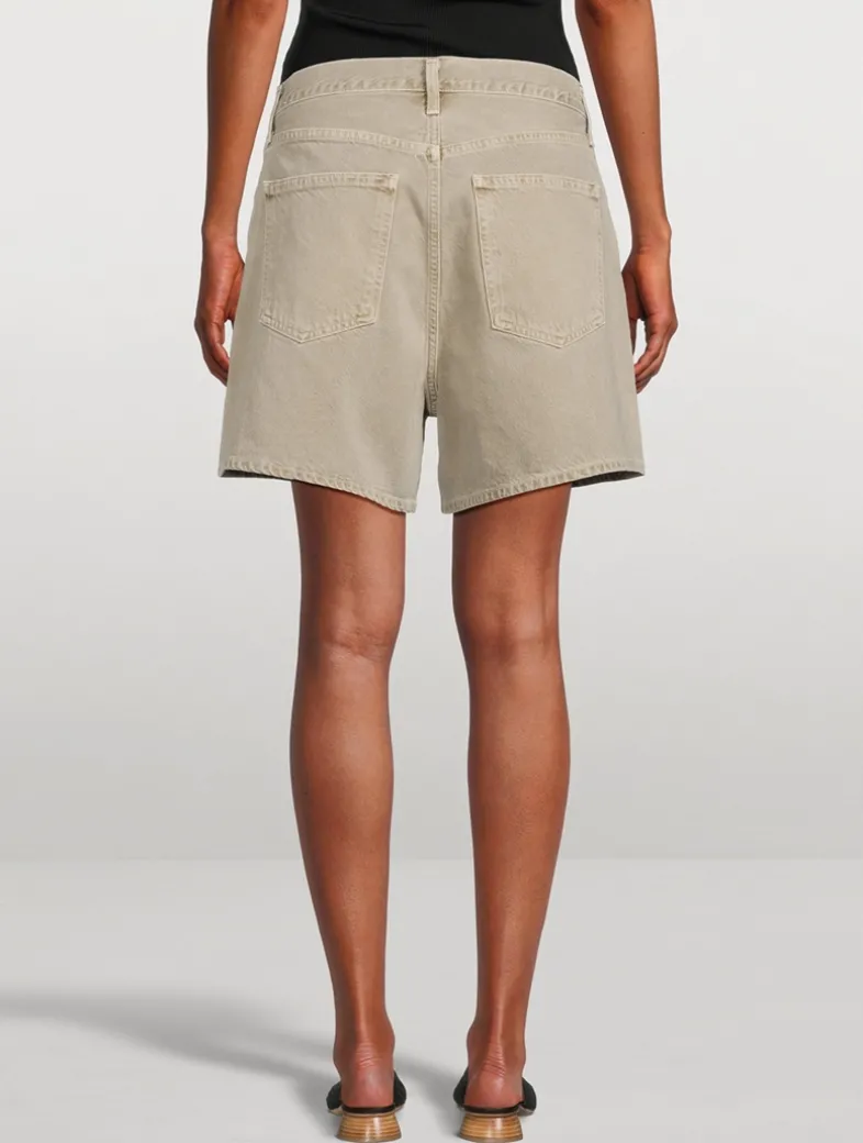Rhoda Pleated Denim Shorts
