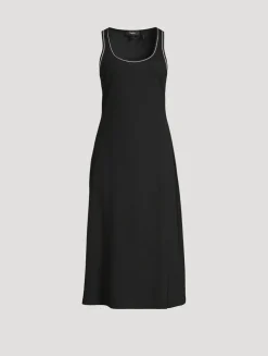 Ribbed Jersey Midi Dress