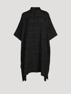 Ribbed Silk Shirt