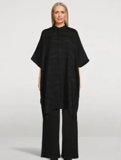 Ribbed Silk Shirt