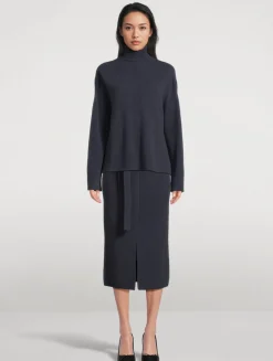 Ribbed Wool Turtleneck
