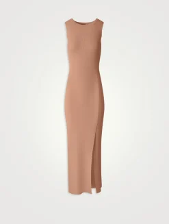 Rib-Knit Midi Dress