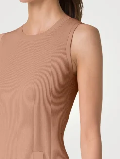 Rib-Knit Midi Dress