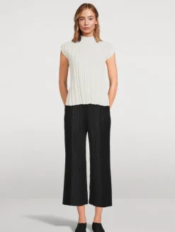Rib-Knit Mockneck Top